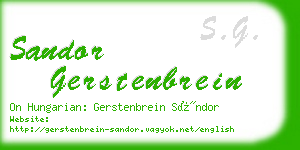 sandor gerstenbrein business card